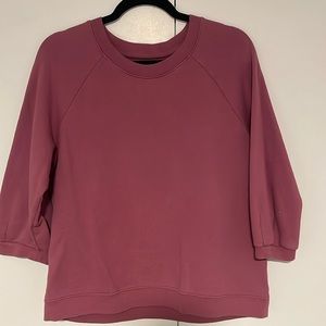 Pink Madewell three-quarter sleeve sweatshirt